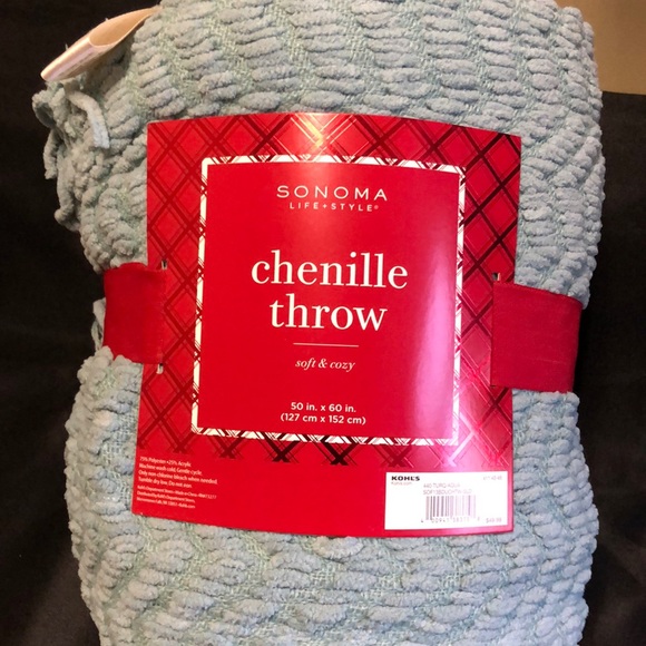 Sonoma Other - Sonoma Chenille Throw - turquoise/aqua - 50 x 60